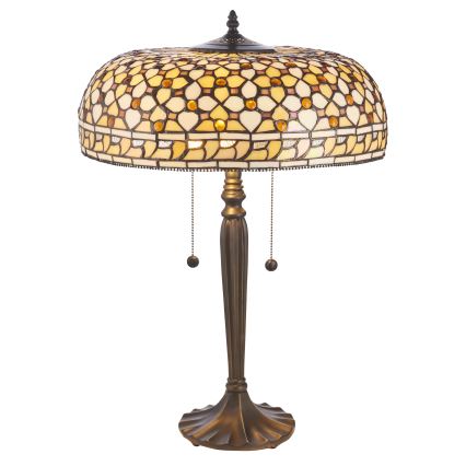 Endon 112178 - Laualamp Tiffany MILLE FEUX 2xE14/40W/230V, läbimõõt 45 cm