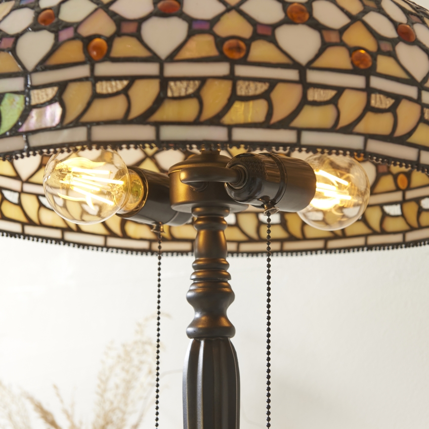 Endon 112178 - Laualamp Tiffany MILLE FEUX 2xE14/40W/230V, läbimõõt 45 cm