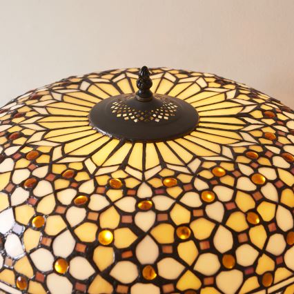 Endon 112178 - Laualamp Tiffany MILLE FEUX 2xE14/40W/230V, läbimõõt 45 cm