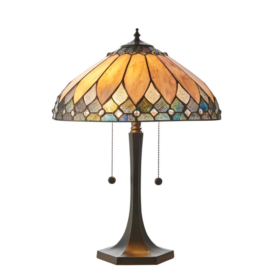 Endon 112183 - Laualamp Tiffany BROOKLYN 2xE14/10W/230V läbimõõt 40 cm