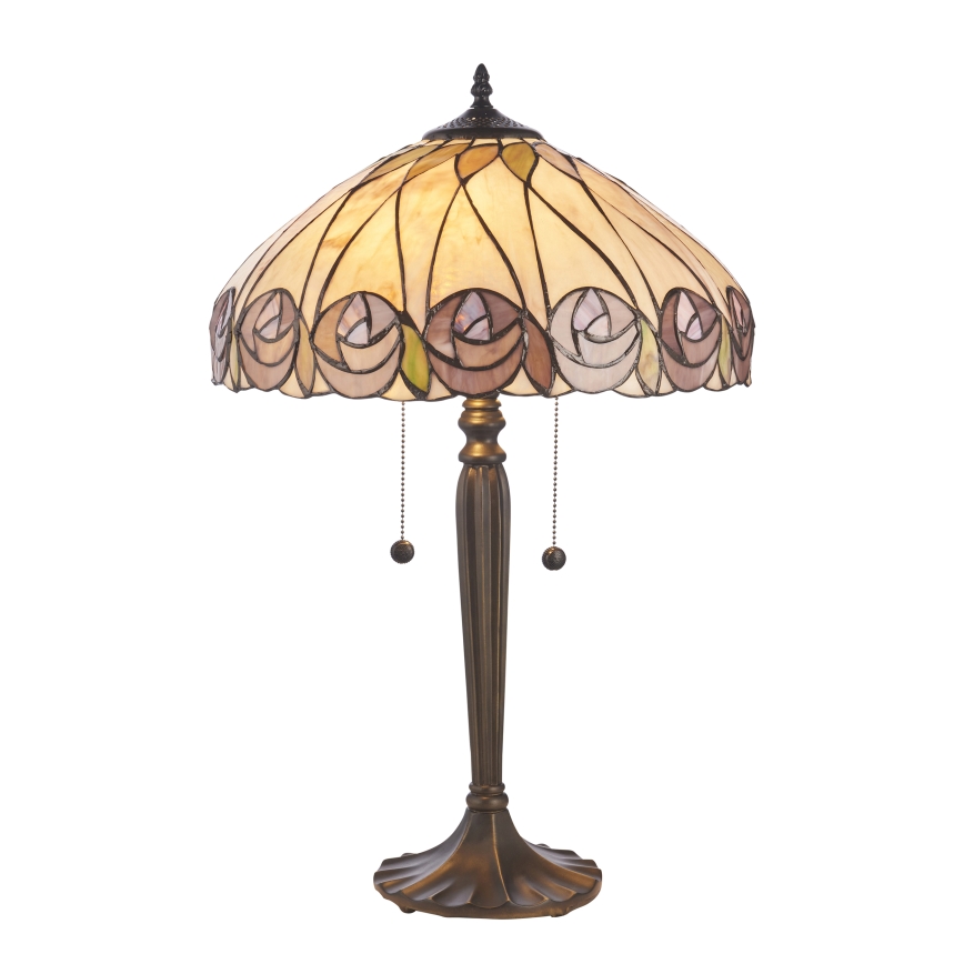 Endon 112184 - Laualamp Tiffany HUTCHINSON 2xE27/10W/230V, läbimõõt 40 cm