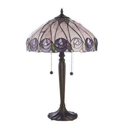 Endon 112184 - Laualamp Tiffany HUTCHINSON 2xE27/10W/230V, läbimõõt 40 cm