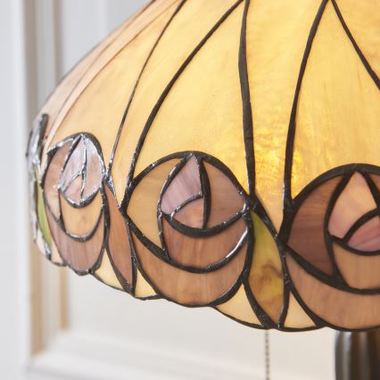 Endon 112184 - Laualamp Tiffany HUTCHINSON 2xE27/10W/230V, läbimõõt 40 cm