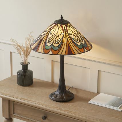 Endon 112185 - Tiffany HECTOR laualamp 1xE27/10W/230V, läbimõõt 40 cm