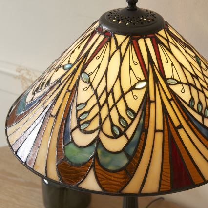 Endon 112185 - Tiffany HECTOR laualamp 1xE27/10W/230V, läbimõõt 40 cm