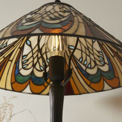 Endon 112185 - Tiffany HECTOR laualamp 1xE27/10W/230V, läbimõõt 40 cm