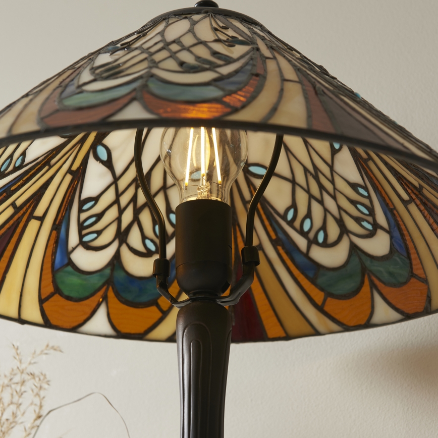 Endon 112185 - Tiffany HECTOR laualamp 1xE27/10W/230V, läbimõõt 40 cm