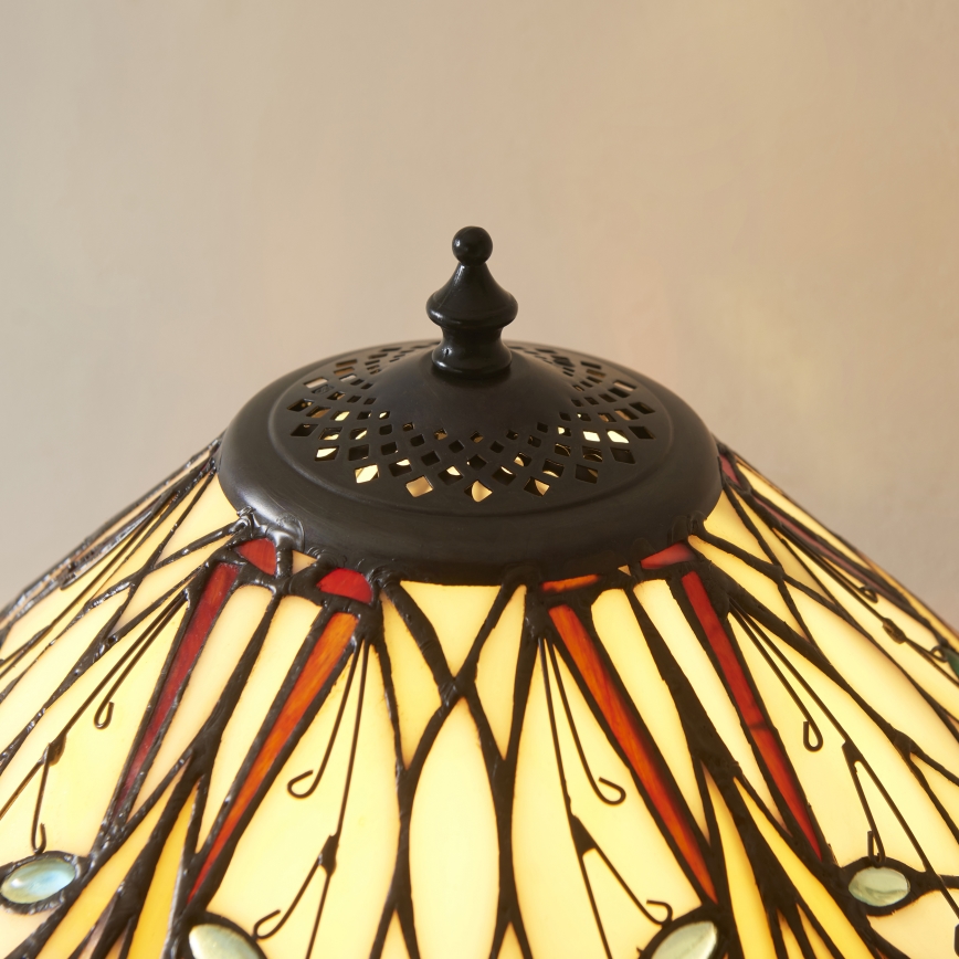 Endon 112185 - Tiffany HECTOR laualamp 1xE27/10W/230V, läbimõõt 40 cm