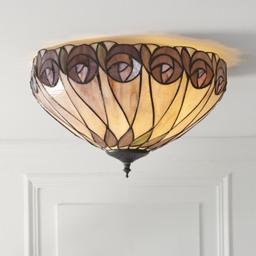 Endon 112188 - Laevalgusti Tiffany HUTCHINSON 2xE27/60W/230V läbimõõt 40 cm