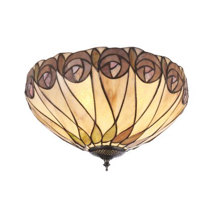 Endon 112188 - Laevalgusti Tiffany HUTCHINSON 2xE27/60W/230V läbimõõt 40 cm