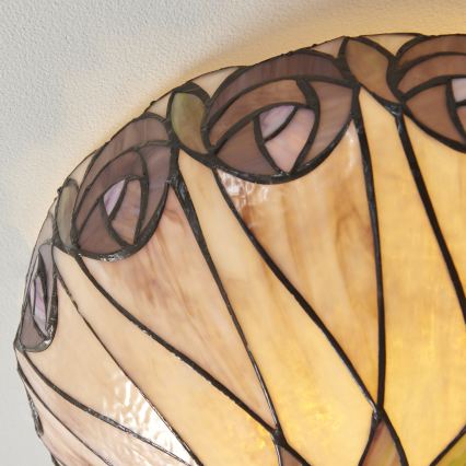 Endon 112188 - Laevalgusti Tiffany HUTCHINSON 2xE27/60W/230V läbimõõt 40 cm