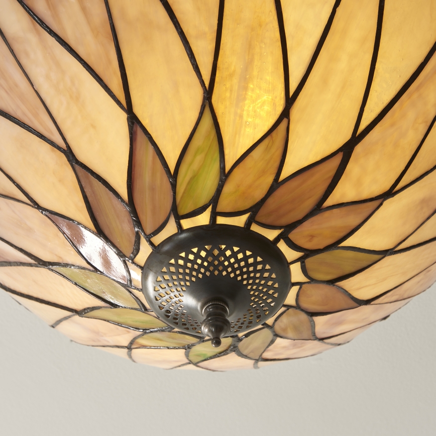 Endon 112188 - Laevalgusti Tiffany HUTCHINSON 2xE27/60W/230V läbimõõt 40 cm