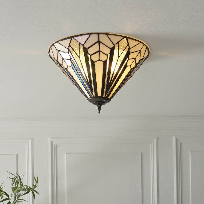Endon 112191 - Laevalgusti Tiffany ASTORIA 2xE27/60W/230V läbimõõt 40 cm