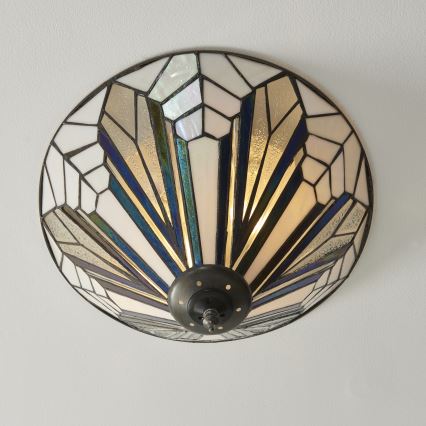Endon 112191 - Laevalgusti Tiffany ASTORIA 2xE27/60W/230V läbimõõt 40 cm