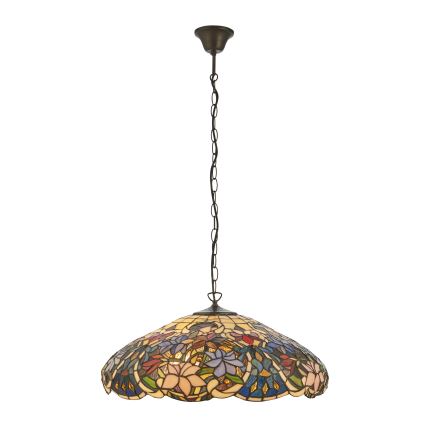 Endon 112193 - Ketiga riputatav lühter Tiffany SULLIVAN, 3× E27, 60 W, 230 V, läbimõõt 57 cm