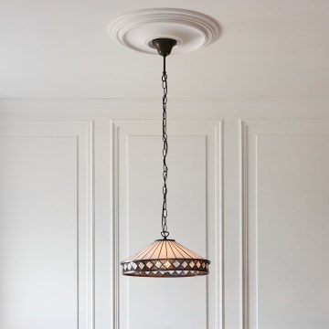 Endon 112196 - Tiffany FARGO ketiga lühter 1xE27/60W/230V, Ø 41,5 cm