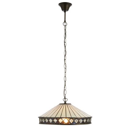 Endon 112196 - Tiffany FARGO ketiga lühter 1xE27/60W/230V, Ø 41,5 cm