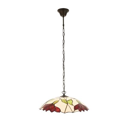 Endon 112246 - Tiffany BOTANICA ketiga ripp-lühter 1xE27/60W/230V, läbimõõt 45 cm