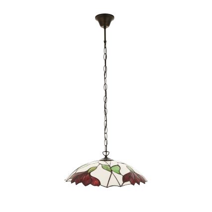 Endon 112246 - Tiffany BOTANICA ketiga ripp-lühter 1xE27/60W/230V, läbimõõt 45 cm