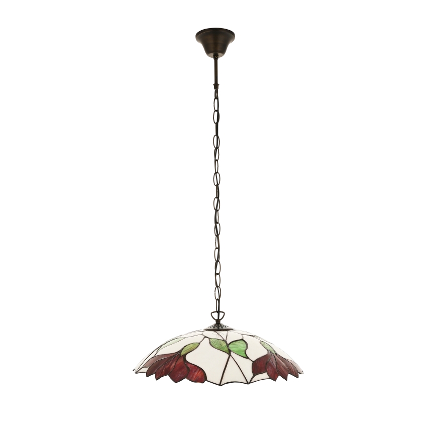 Endon 112246 - Tiffany BOTANICA ketiga ripp-lühter 1xE27/60W/230V, läbimõõt 45 cm