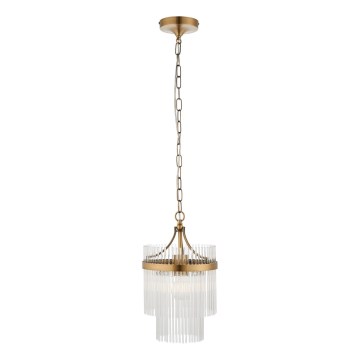 Endon 112572 - ketiga ripplühter MARIETTA 1xE27/10W/230V messing/läbipaistev