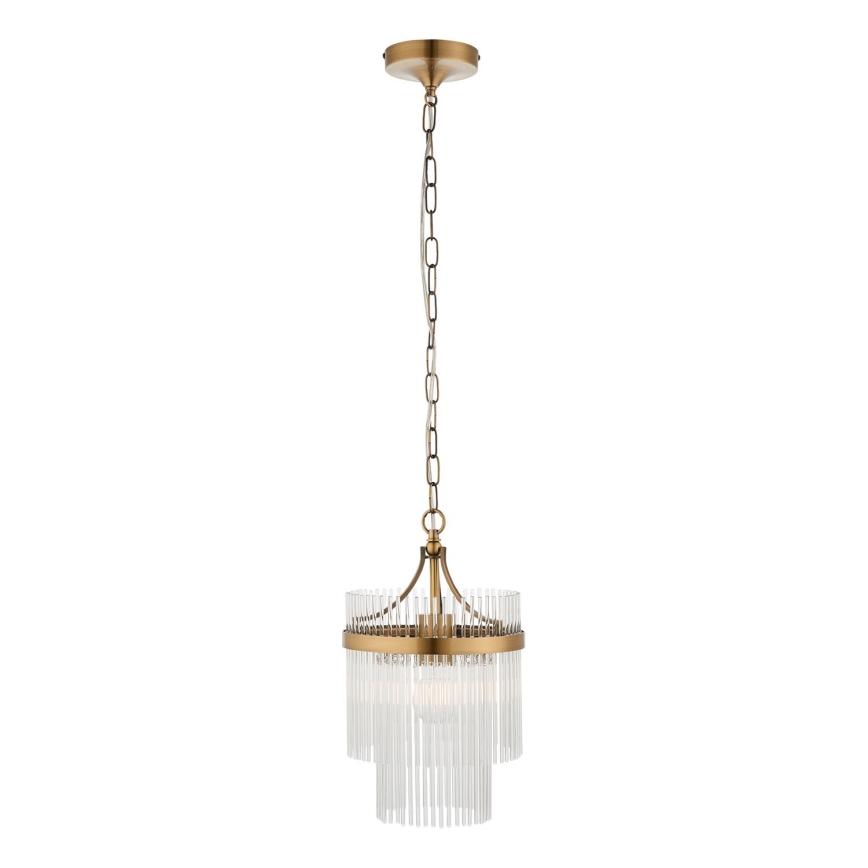Endon 112572 - ketiga ripplühter MARIETTA 1xE27/10W/230V messing/läbipaistev