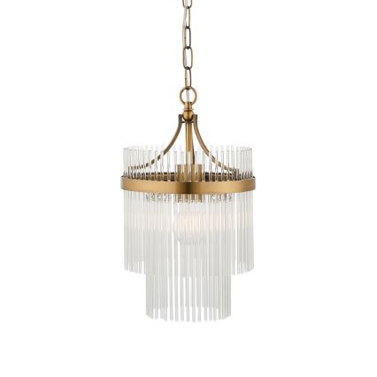 Endon 112572 - ketiga ripplühter MARIETTA 1xE27/10W/230V messing/läbipaistev