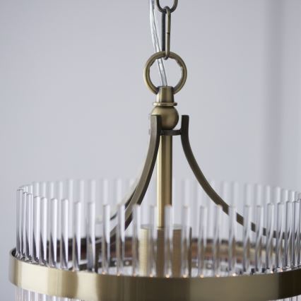 Endon 112572 - ketiga ripplühter MARIETTA 1xE27/10W/230V messing/läbipaistev