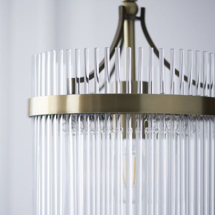 Endon 112572 - ketiga ripplühter MARIETTA 1xE27/10W/230V messing/läbipaistev