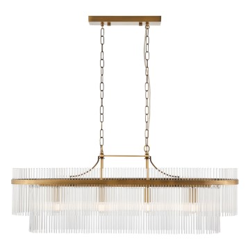 Endon 112573 - Lühter MARIETTA 4xE14/6W/230V messing/läbipaistev