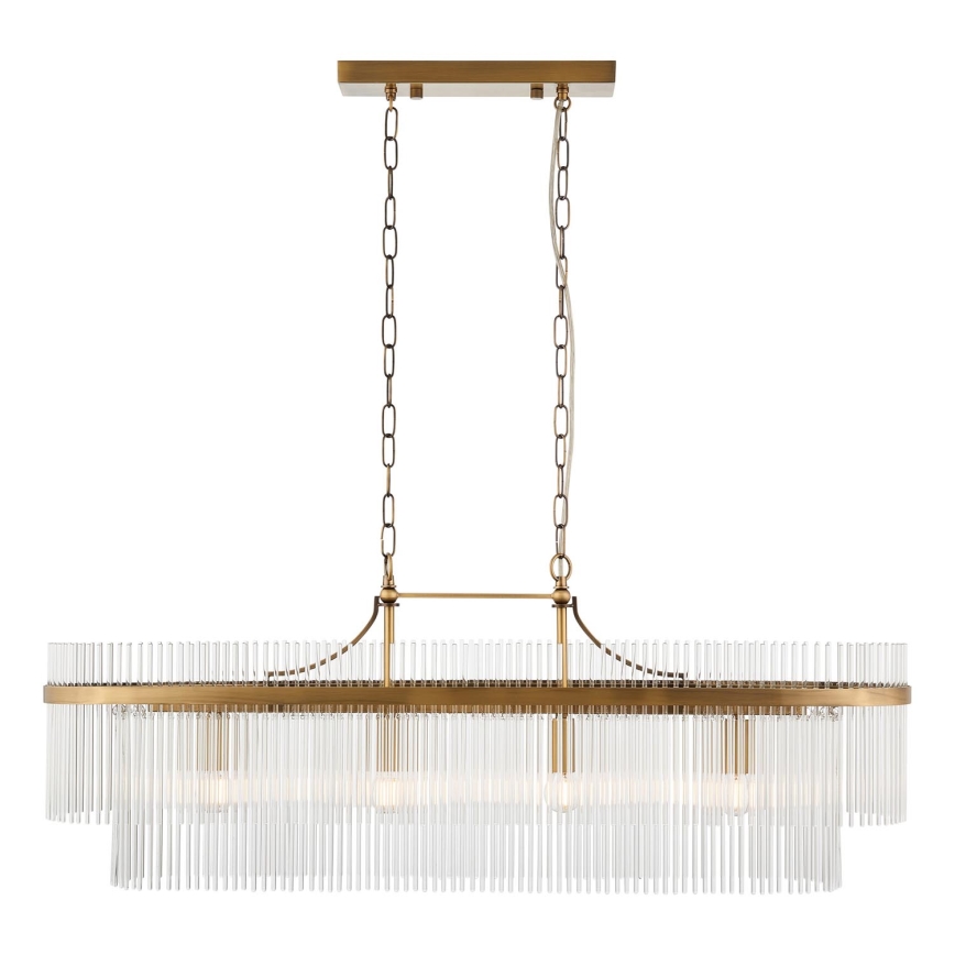Endon 112573 - Lühter MARIETTA 4xE14/6W/230V messing/läbipaistev