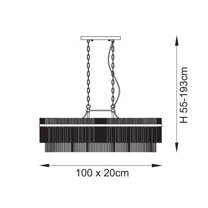 Endon 112573 - Lühter MARIETTA 4xE14/6W/230V messing/läbipaistev