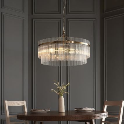 Endon 112574 - Ketiga lühter MARIETTA GRAND 7xE14/7W/230V messing/läbipaistev