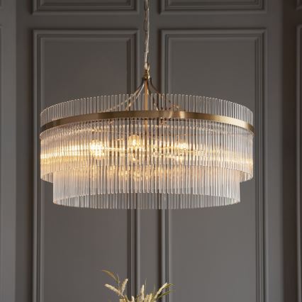 Endon 112574 - Ketiga lühter MARIETTA GRAND 7xE14/7W/230V messing/läbipaistev
