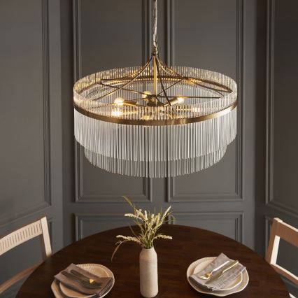 Endon 112574 - Ketiga lühter MARIETTA GRAND 7xE14/7W/230V messing/läbipaistev