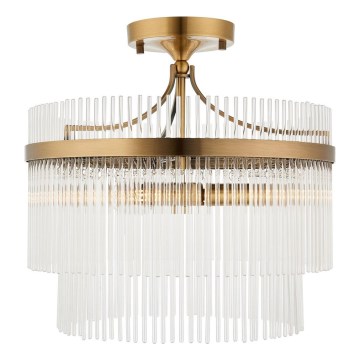 Endon 112575 - Pinnale kinnitatav lühter MARIETTA 3xE14/7W/230V messing/läbipaistev