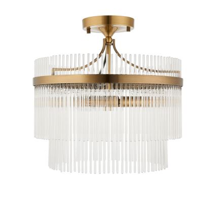 Endon 112575 - Pinnale kinnitatav lühter MARIETTA 3xE14/7W/230V messing/läbipaistev