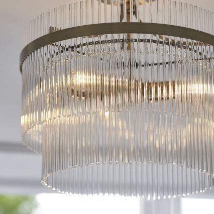 Endon 112575 - Pinnale kinnitatav lühter MARIETTA 3xE14/7W/230V messing/läbipaistev