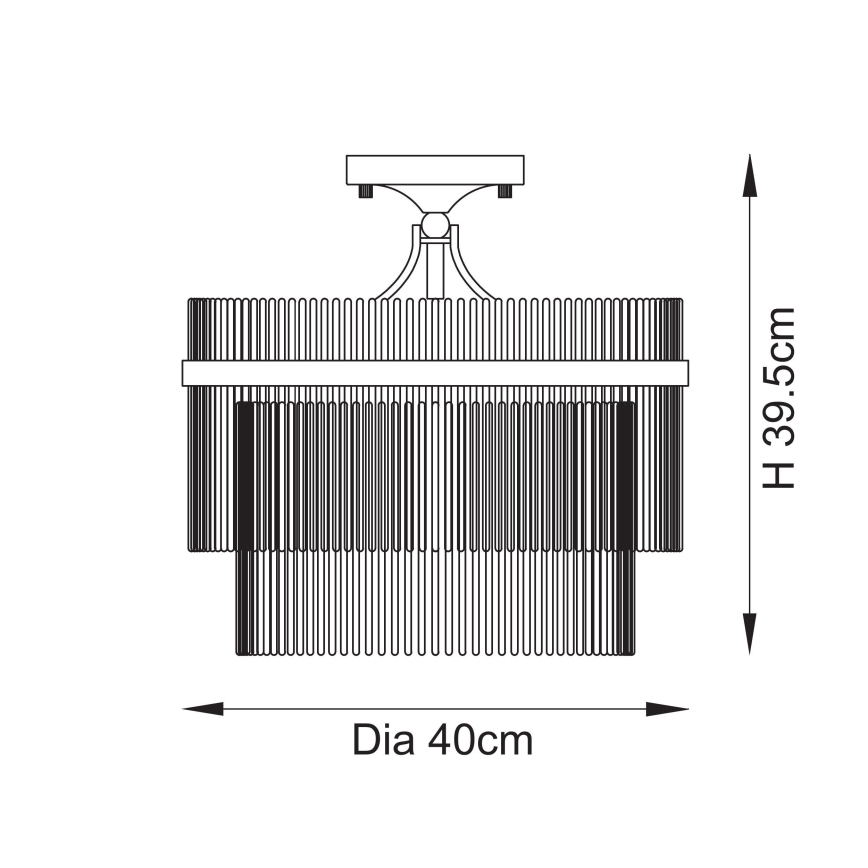 Endon 112575 - Pinnale kinnitatav lühter MARIETTA 3xE14/7W/230V messing/läbipaistev