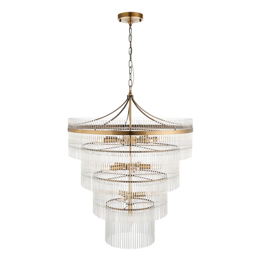 Endon 112576 - Lühter MARIETTA 16xE14/6W/230V messing/läbipaistev