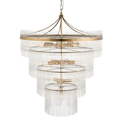 Endon 112576 - Lühter MARIETTA 16xE14/6W/230V messing/läbipaistev