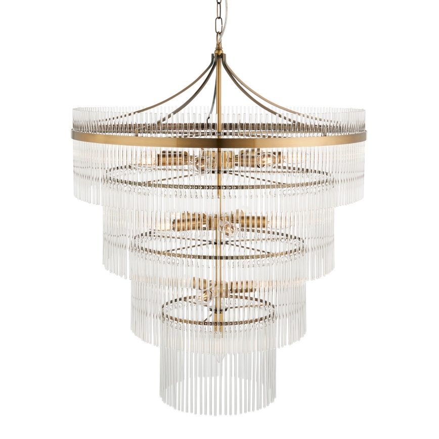 Endon 112576 - Lühter MARIETTA 16xE14/6W/230V messing/läbipaistev