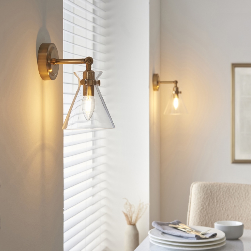 Endon 112861 - Seinapunktvalgusti HARLOW 1xE14/7W/230V kuldne