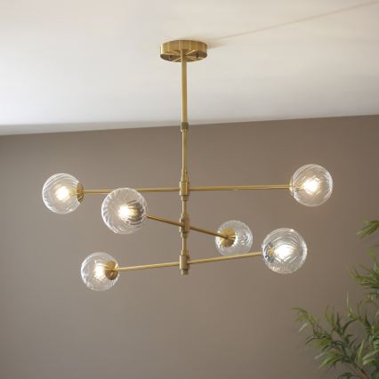 Endon 114039 - Kuldne ripplamp varrega 6xG9/3,2W/230V