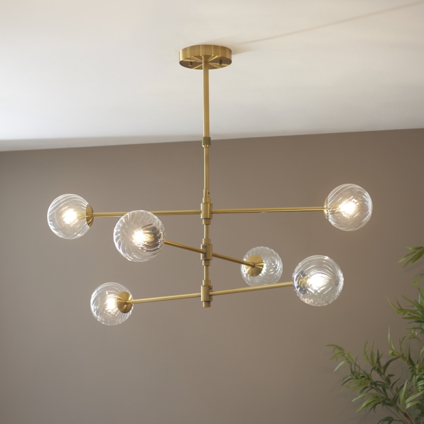Endon 114039 - Kuldne ripplamp varrega 6xG9/3,2W/230V
