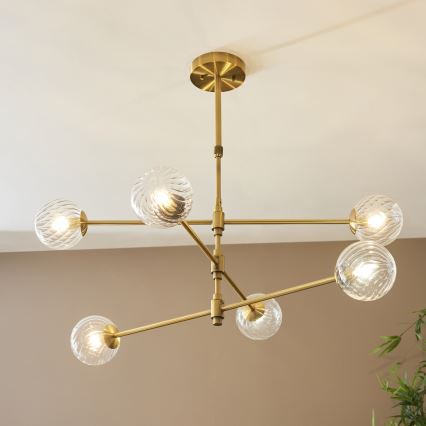 Endon 114039 - Kuldne ripplamp varrega 6xG9/3,2W/230V