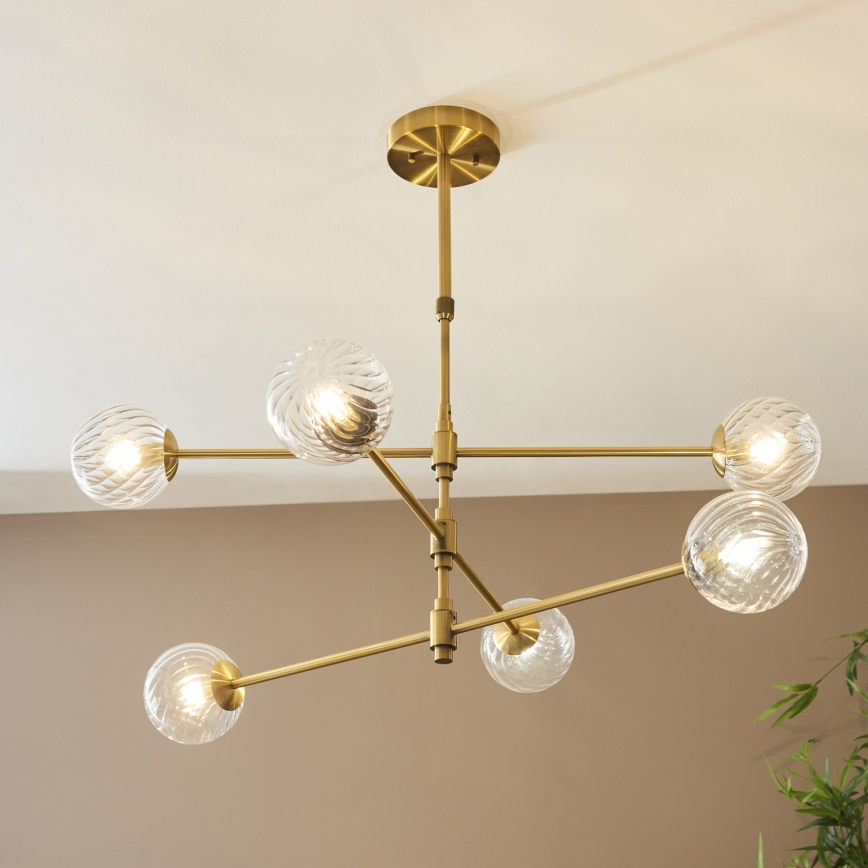 Endon 114039 - Kuldne ripplamp varrega 6xG9/3,2W/230V