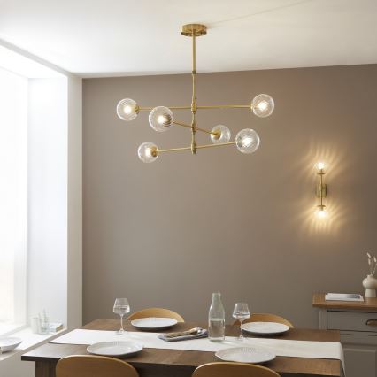 Endon 114039 - Kuldne ripplamp varrega 6xG9/3,2W/230V