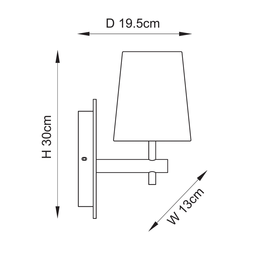 Endon 114200 - Seinalamp 1xE14/7W/230V beež/kuldne
