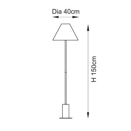 Endon 114209 - Põrandalamp 1xE27/10W/230V beež/kuldne